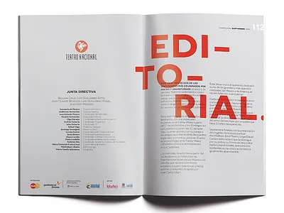 Teatro Nacional's Monthly Programme brochure editorial design experimental typography graphic design layout minimal programme theatre