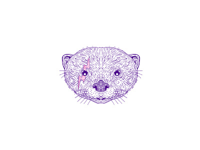 Otter Head Lightning Bolt Drawing asian otter asian small clawed otter bolt head illustration lightning lightning bolt otter wildlife