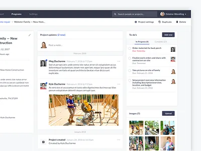 Project Management - Timeline & Tasks dashboard project management tasks timeline