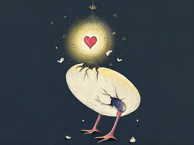 Valentine's Day anatomy bird egg heart light love magic nature