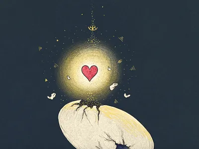 Valentine's Day anatomy bird egg heart light love magic nature