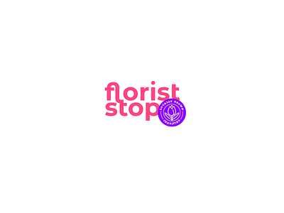 Florist Stop brand branding florist flowers identity logo minimal organic shop