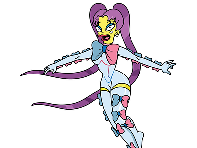 Aja Moon aja kween bows drag drag queen drag race fashion illustration futurama illustration sailor moon the simpsons ultraviolet vector