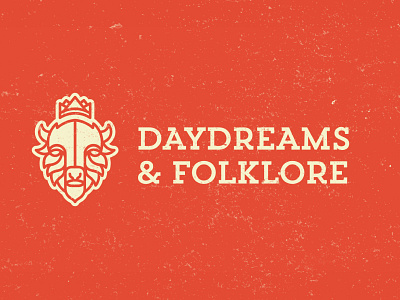 Daydreams & Folklore bison blue brand buffalo creative crown logo royal tan west