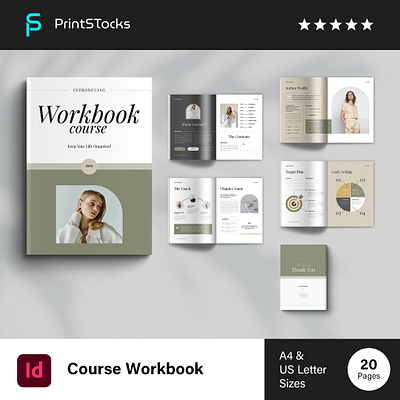 Course Workbook Template brochure business business brochure chart course creative proposal design future plan goals graphic design guideline magazine minimal minimalist portflio pricing print template weekly plan workbook