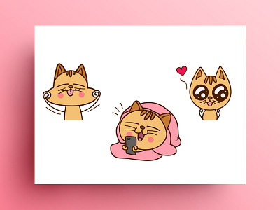 Cute Kitty Stickers app chat cute design emoji lovable set shot stickers