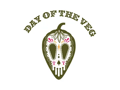 Day of the Veg branding day of the dead identity illustration illustrator logo photoshop restaurant
