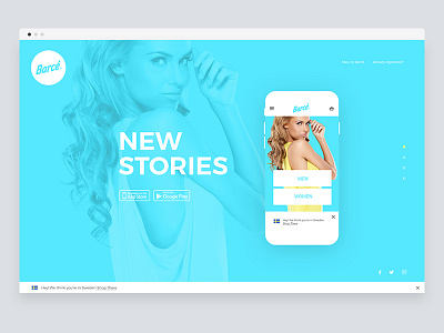 New Barcé concept clean concept desktop fashion modern store ui webdesign website women