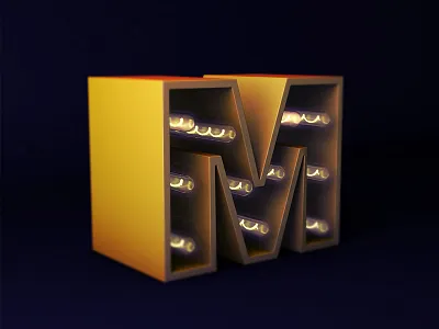Letter M 3d c4d cinema4d letter lettering