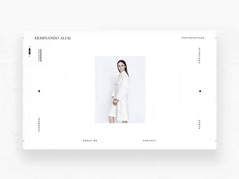 Erminando Aliaj animation clean dailyui design digital flat gif minimal ui ux web design white