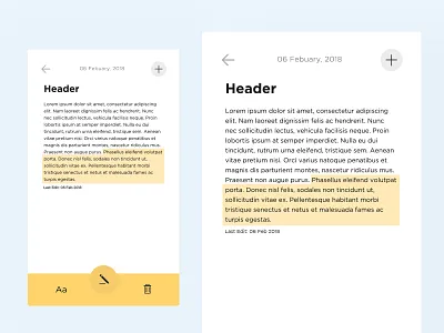Notes app clean concept dailyui edit list minimal notes ui ux widget yellow