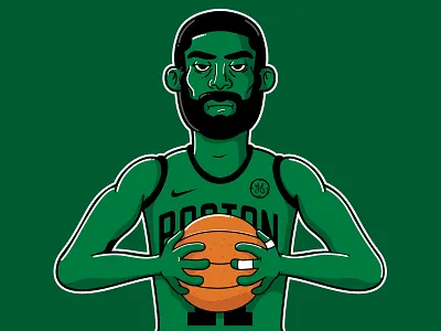 Kyrie Irving art basketball bryant character drawing illustration kobe lakers street vector
