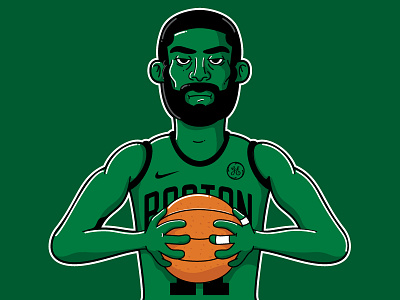 Kyrie Irving art basketball bryant character drawing illustration kobe lakers street vector