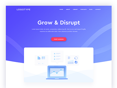Grow & Disrupt arslan design disrupt grow illustration landing page pakistan web