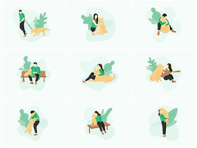 Life with dogs dog illustration life