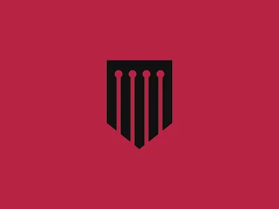 Net Def connection defence logo minimal network security shape shield simple symbol system tech