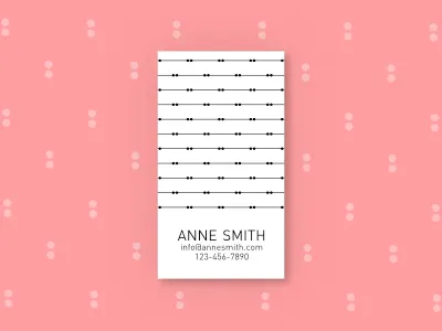 Simply Business - Business Card templates, Template #4 black and white business card geometric minimalist modern pattern stationary