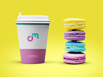 Graphic Mockup Design for Upcoming Brand branddesign branding cafe creative cup design drink graphic purple restaurant smoothy yellow