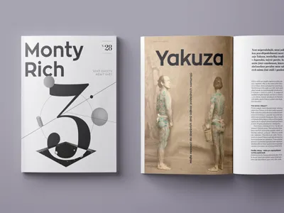 Magazine MontyRich editorial magazine typography