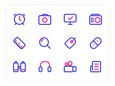 Icon blue icon red