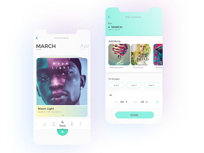 Cinema Partner App cinema app movie ui schedule app ui ux