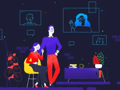 The Call characterdesign illustration mograph motiondesign vector wip