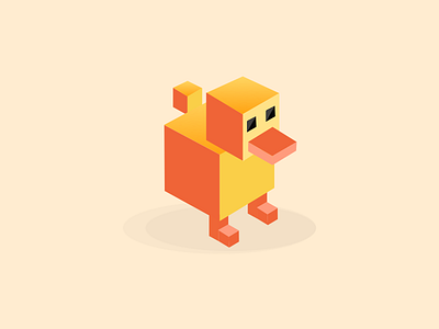 What the duck duck illustration isometric