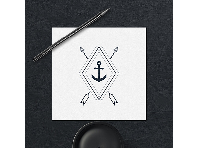 Anchor adventure anchor badge creative double explore exposure grunge logo ocean space wanderlust