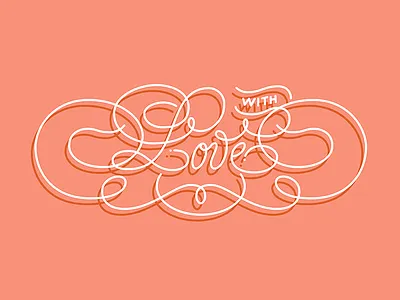 Whatever you do, do it with love! illustrator lettering love monoline valentines valentines day vday