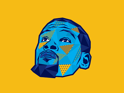 Kevin Durant durant geometric golden state illustration kevin low poly nba pop art warriors