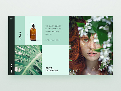 Daily UI Golden Ratio Grid Concept cosmetic eco face golden green grid nature ratio ui web