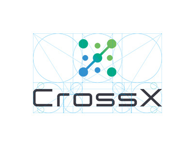 Cross X collection cross goldenratio gradation grid identity logo minimal msd x
