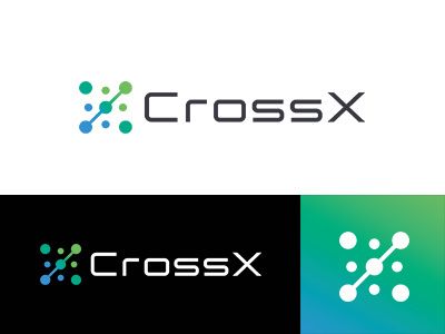Cross X collection cross goldenratio gradation grid identity logo minimal msd x