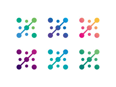 Cross X collection colorvariations cross gradation identity logo minimal msd x