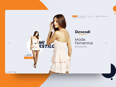 Devendi sitio web branding drees identity moda ropa sitio store tienda web woman