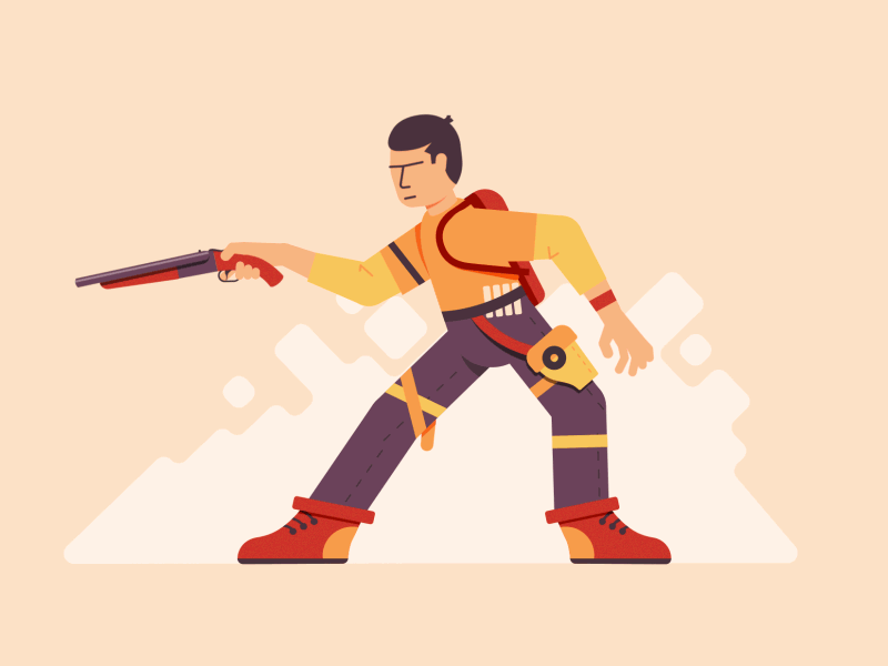 Mad Max - Character Animation 2d animation character cycle design far gif gun loop mad max west western