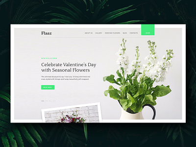 Happy Valentine's Day Dribbblers! ecommerce flower flowers magazine retail shop ui ux web design website