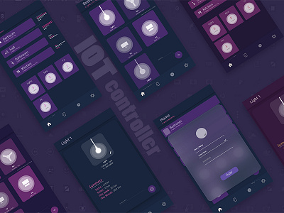 Iot Controller adobe xd fan iot lights ui