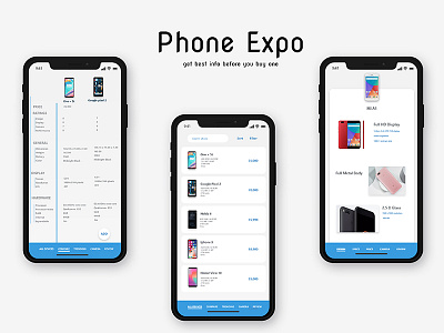 Phone Expo App app compare phone ui