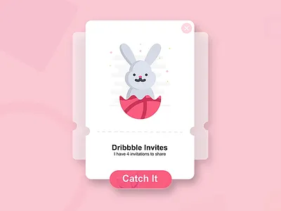 Dribbble Invites aplication app design designer illustration invitations invite ios pop up ui ux