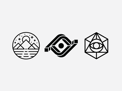 Sage/Visionary/Insight Symbol Explorations advertising commercial eye heisler identity logo minimal modern monoline simple symbology video