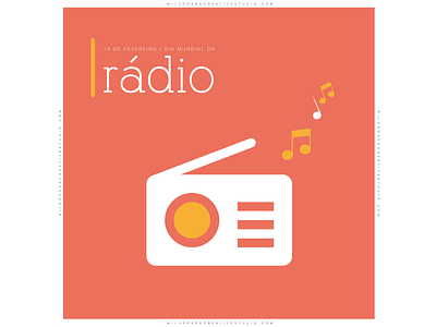 World day of radio - 13th fev colorblock graphic design minimal orange radio radio world day tangerine white world day