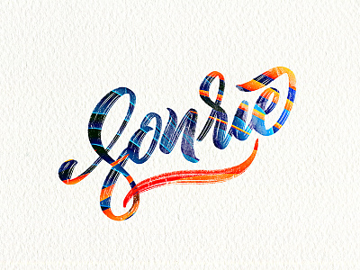Sonrie colorful lettering sonríe