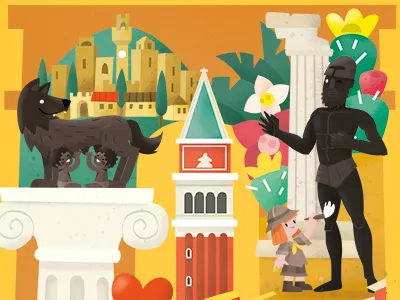 Calendar 2017 - Love your Treasures beauty culture history italia italy kids landmarks rome treasures turism tuscany venice