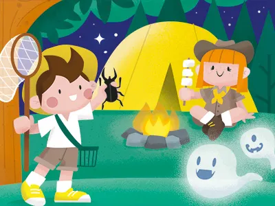 Calendar 2017 - Love the Summer bonfire camping forest ghost insects japan love night summer