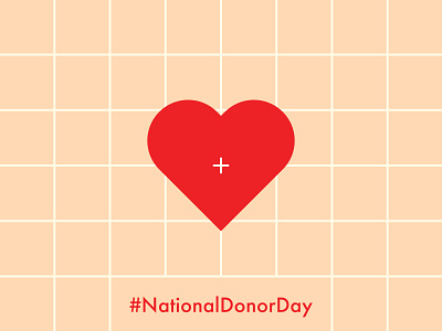 National Donor Day donor grid heart national donor day pink plus red white