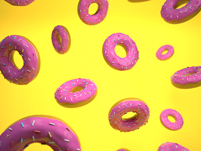 Donut 3d cinema4d donut simpsons