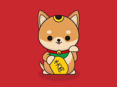 Year of the Doge 2d animal cartoon dog graphic illustration illustrator