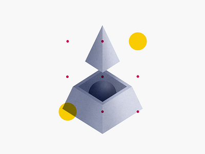 3D Render #2 3d design dot graphic illustration noise pyramid triangle vector