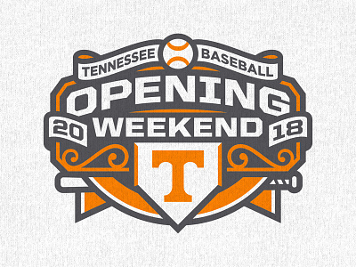 UT Baseball Opening Weekend baseball branding logo opening day opening weekend sports university of tennessee volunteers